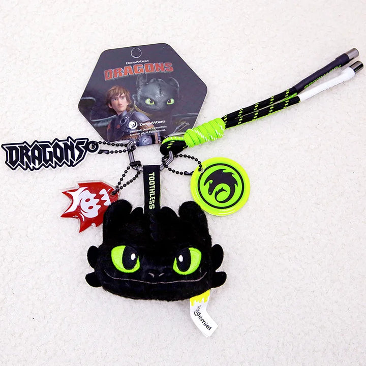 Kawaii Cartoon Toothless Plush Toys Backpack Pendant Doll Night Fury Keychain Card Set Students Anime Peripheral Birthday Gift