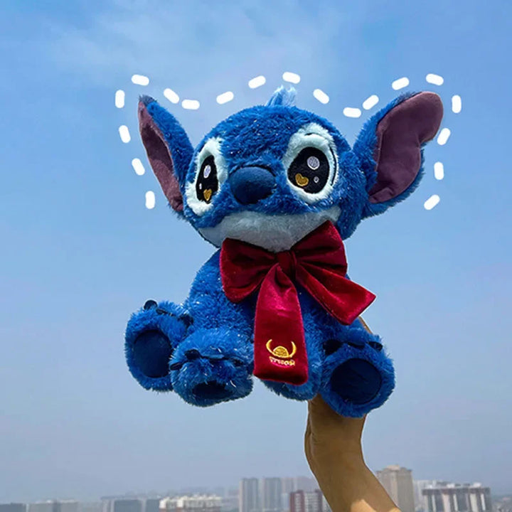 25/65CM Disney Lilo & Stitch Plush Doll Cartoon Toy Cute Anime Stuffed Kawaii Red Bow Stich Soft Plushie Kids Birthday Gifts