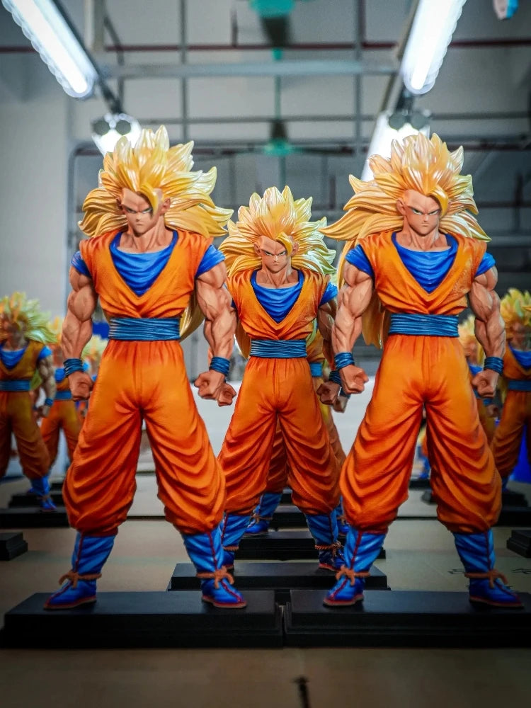 In Stock JT Dragon Ball Son Goku Ssj3 Action Figure 30cm Pvc Statue Collection Super Saiyan Goku Model Toy Gift