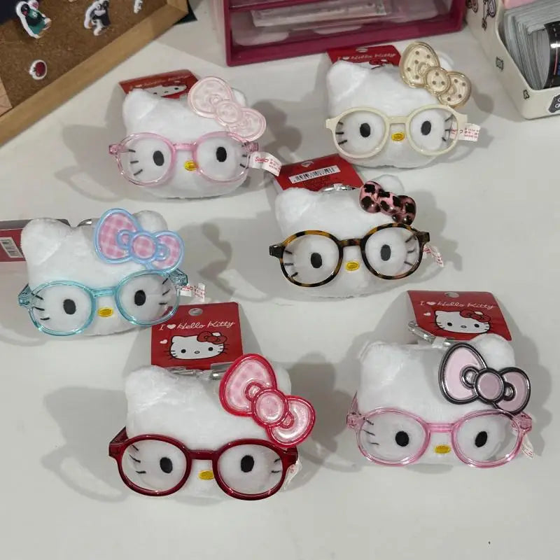 Kawaii Sanrio Hello Kitty Plush Toys Backpack Keychain Cute Cartoon Soft Stuffed Doll Accessories Student Birthday Creative Gift