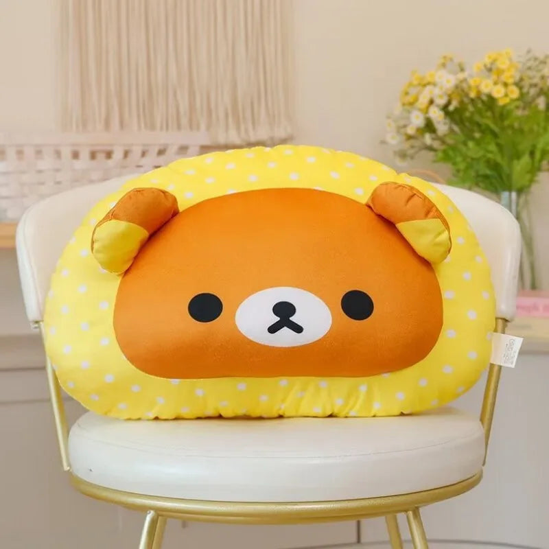 Cute Rilakkuma Soft Pillow Sofa Bedroom Cushion Pillow Household Cartoon Decoration Ornaments for Boys and Girls Christmas Gifts