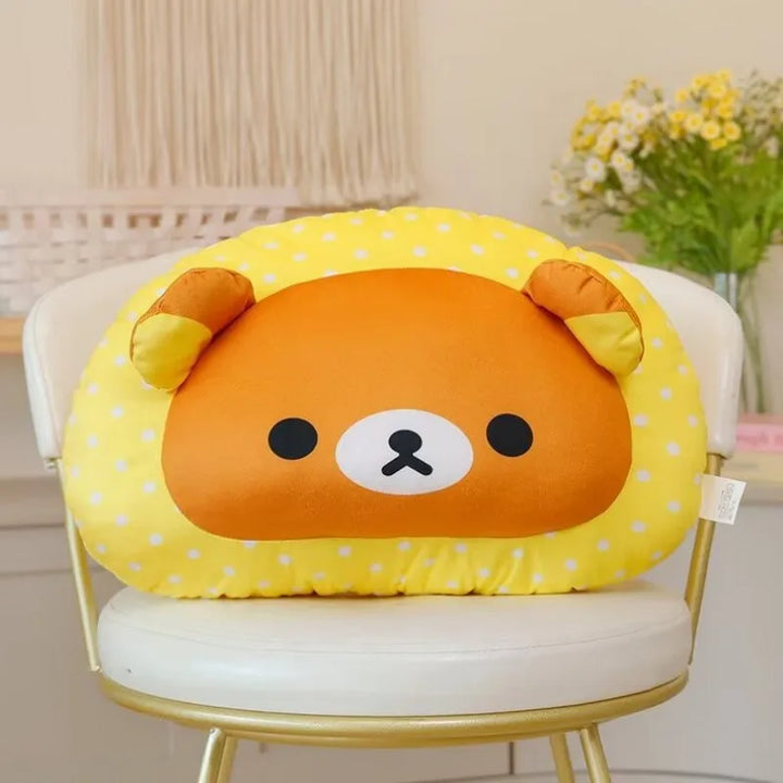Cute Rilakkuma Soft Pillow Sofa Bedroom Cushion Pillow Household Cartoon Decoration Ornaments for Boys and Girls Christmas Gifts