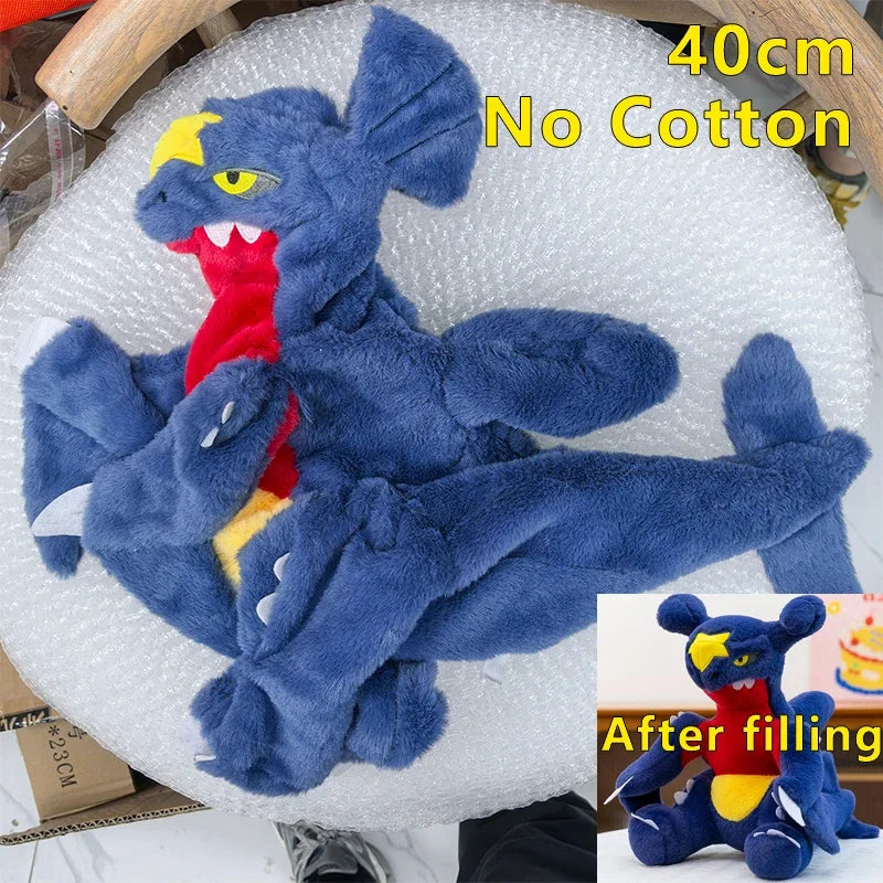 40/70cm Pokemon Garchomp Anime Plush Toys Pokémon Plushie Kawaii Semi-finished Leather Holster Pillow Gift for Children Xmas