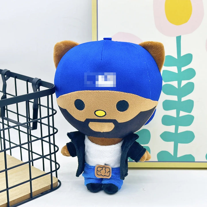 Hello Kitty Blue Hat Boy Kendrick Lamar Plush Doll Figure Stuffed Toy Cute Boys Girls Fans Collect Gifts 24cm