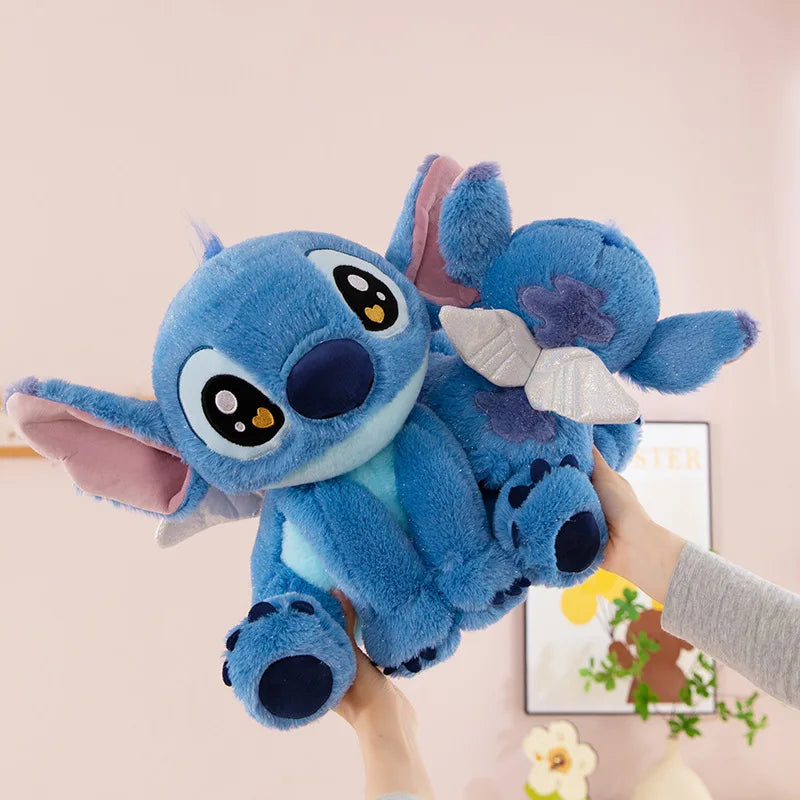 25-60CM Disney Lilo & Stitch Plush Doll Toy Cute Anime Cartoon Stuffed Angel Wing Stich Soft Plushie Kids Birthday Xmas Gifts