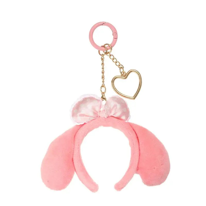 Kawaii Sanrio Kuromi My Melody Plush Toys Headband Backpack Pendant Cute Cartoon Decoration Keychain Girl Birthday Creative Gift
