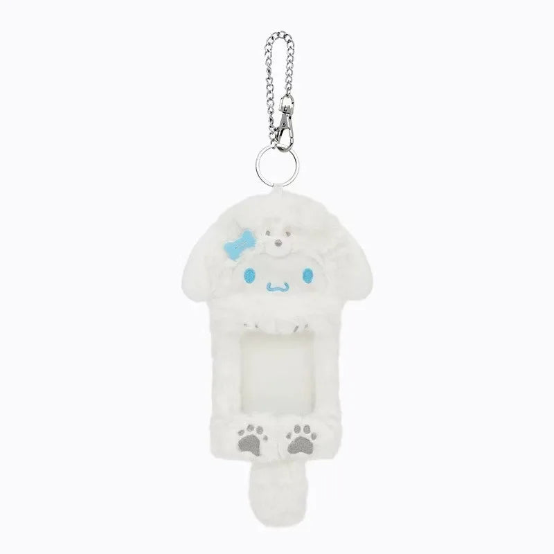Kawaii Sanrio Kuromi My Melody Cartoon Plush Card Set Cinnamoroll Id Card Set Keychain Decoration Creative Couple Pendant Gift