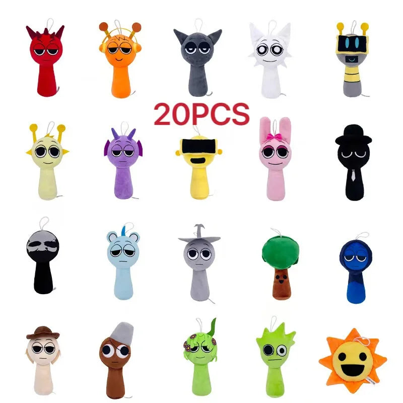 Sprunki Plush Toys Sprunki Plush Doll Sprunki Game Cartoon Pillow Kids Birthday Gifts Stuffed Dolls Christmas Gift