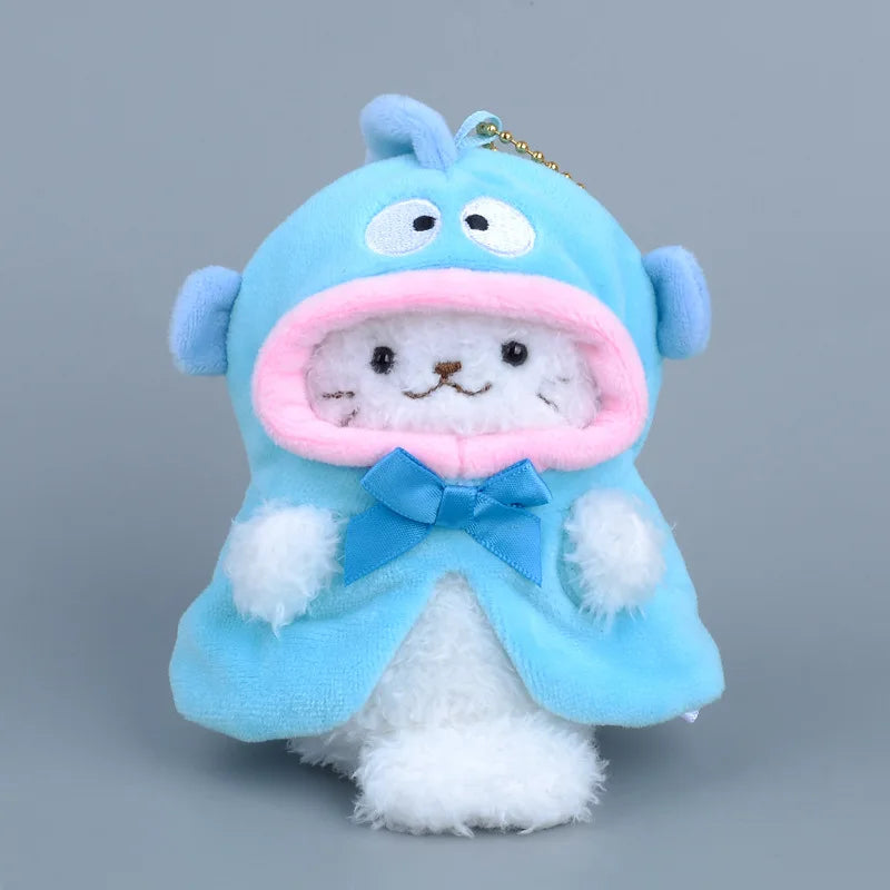 Kawaii Sanrio Hangyodon Pachacco Cartoon Cute Kero Kero Keroppi Little Seal Plush Toy Backpack Pendant Keychain Accessories Gift