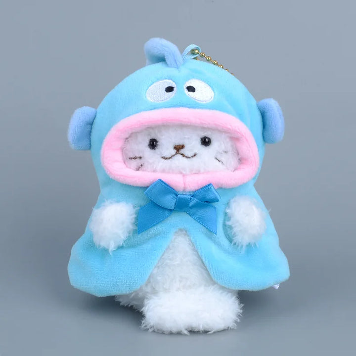 Kawaii Sanrio Hangyodon Pachacco Cartoon Cute Kero Kero Keroppi Little Seal Plush Toy Backpack Pendant Keychain Accessories Gift