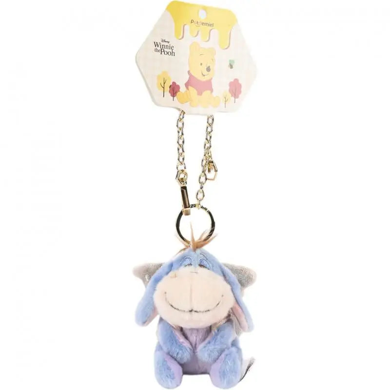 Kawaii Disney Pooh Bear Piglet Plush Toys Keychain Cartoon Eeyore Backpack Pendant Decoration Couple Creative Birthday Gifts