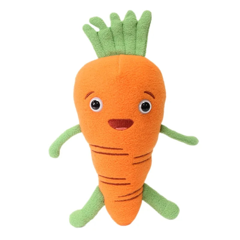 New Creative Cute Children Fruit Vegetable Plush Toys Realistic Carrot Dolls Parent-Child Educational Soft Stuffed Playtime
