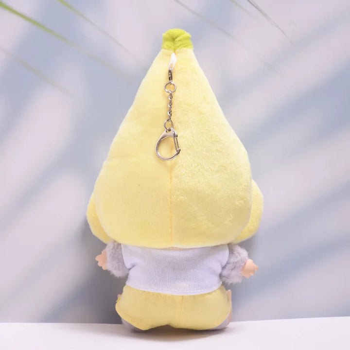 Labubu 1st-3rd Gen Pendant Set: Banana Headpiece & Duck T-Shirt Outfit - Labubu Doll and 17cm Plush Doll Dress-Up Collection