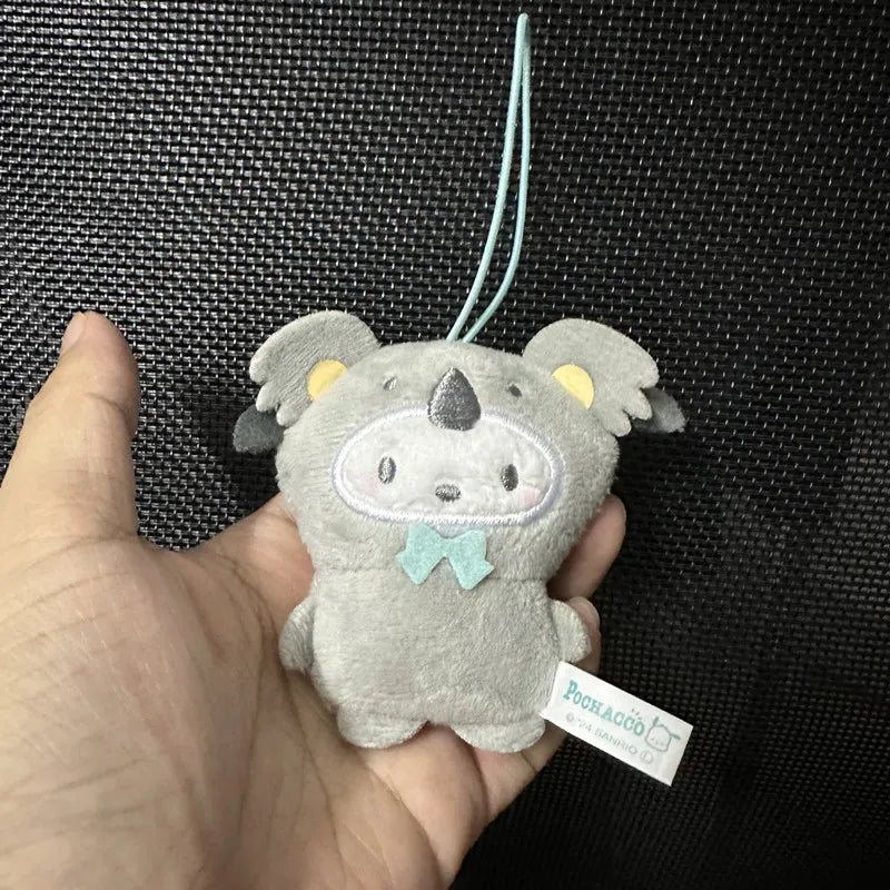 Sanrio Kuromi My Melody Plush Toys Kawaii Cartoon Hangydon Lion Sloth Cross Dressing Keychain Backpack Pendant Decoration Gift