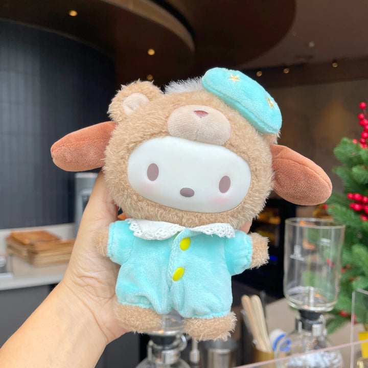Sanrio Latte Baby Vinyl Plush Doll Cartoon Keychain Charm Keychain Anime Kawaii Women Bag Keychains Mascot Keyring Keyholder