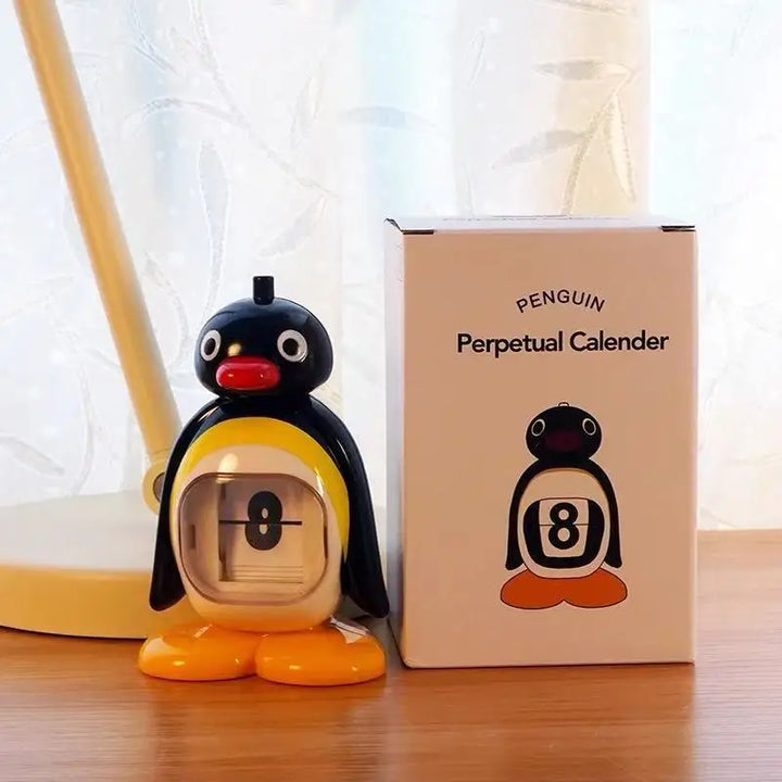Cute Cartoon Pingu Calendar Desktop Ornament Decoration Household Press Calendar Cute Doll Doll Boys and Girls Christmas Gifts