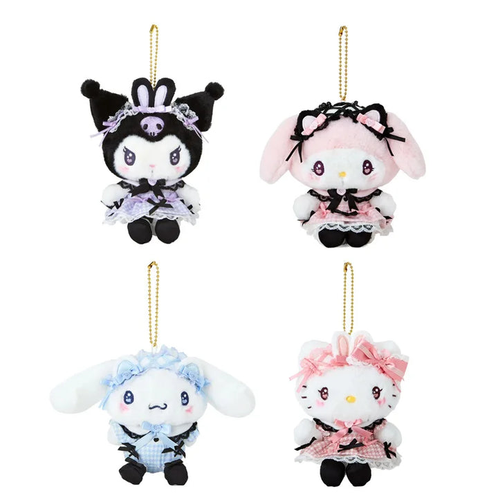 Sanrio Hello Kitty Cinnamoroll Kawaii Cartoon Keychain Plush Toys My Melody Backpack Pendant Girls Birthday Gift Accessories
