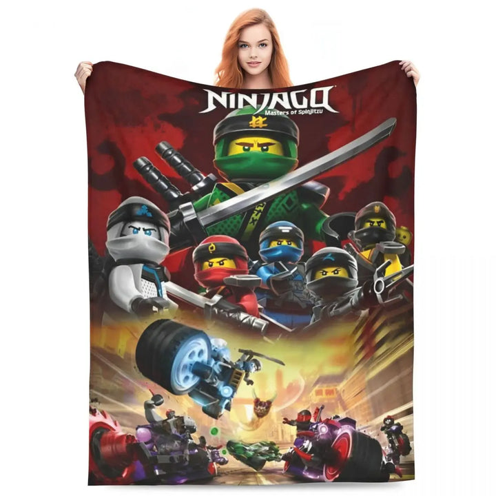 N-ninjagos Knitted Blankets Coral Fleece Plush Super Soft Throw Blankets for Bed Bed Rug