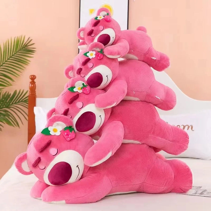 40/50/70cm Disney Toy Story Lotso Kawaii Bear Strawberry Sofa Plush Pillow Stuffed Toys Children Girls Festivals Birthday Gifts