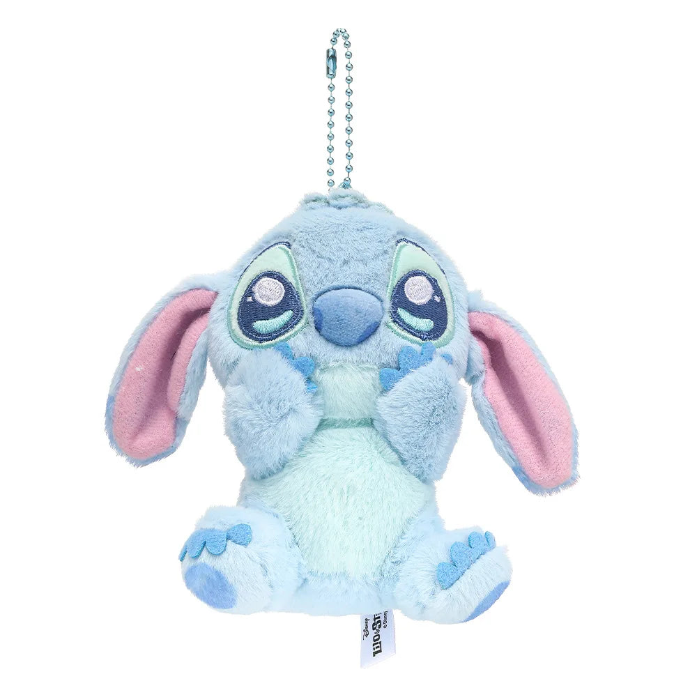 Kawaii Disney Stitch Angel Cartoon Plush Backpack Pendant Soft Stuffed Doll Keychain Decoration Couple Pendant Gift Peripheral
