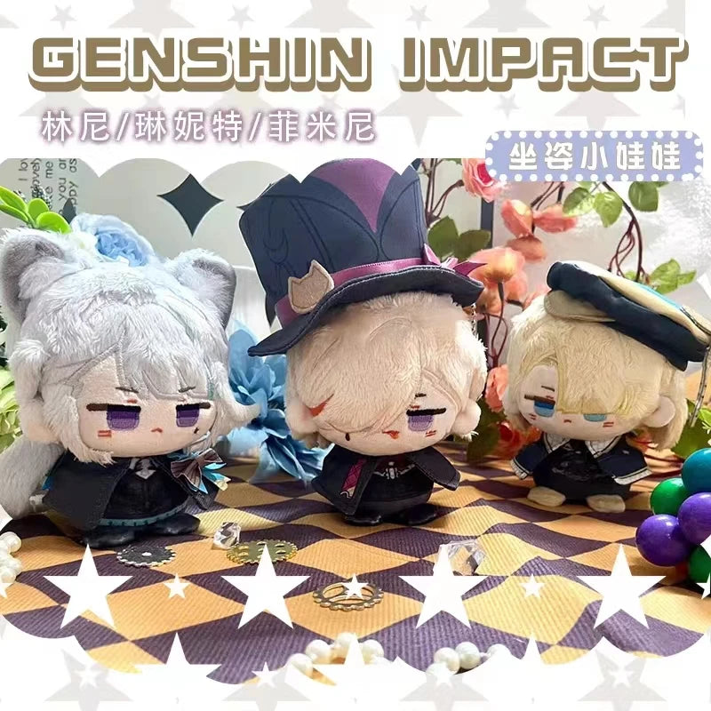 Genshin Impact Plush Doll Baizhu Kazuha Kaveh Al Haitham Dottore Pendant Keychain Anime Cosplay Cute Soft Stuffed Toy Kids Gift