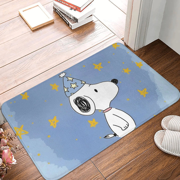 Snoopy Sleep Time  Memory Foam Bath Mat Rug Non-Slip Quick Dry  Bathroom Floor Rugs Carpet For Bath Shower Tub