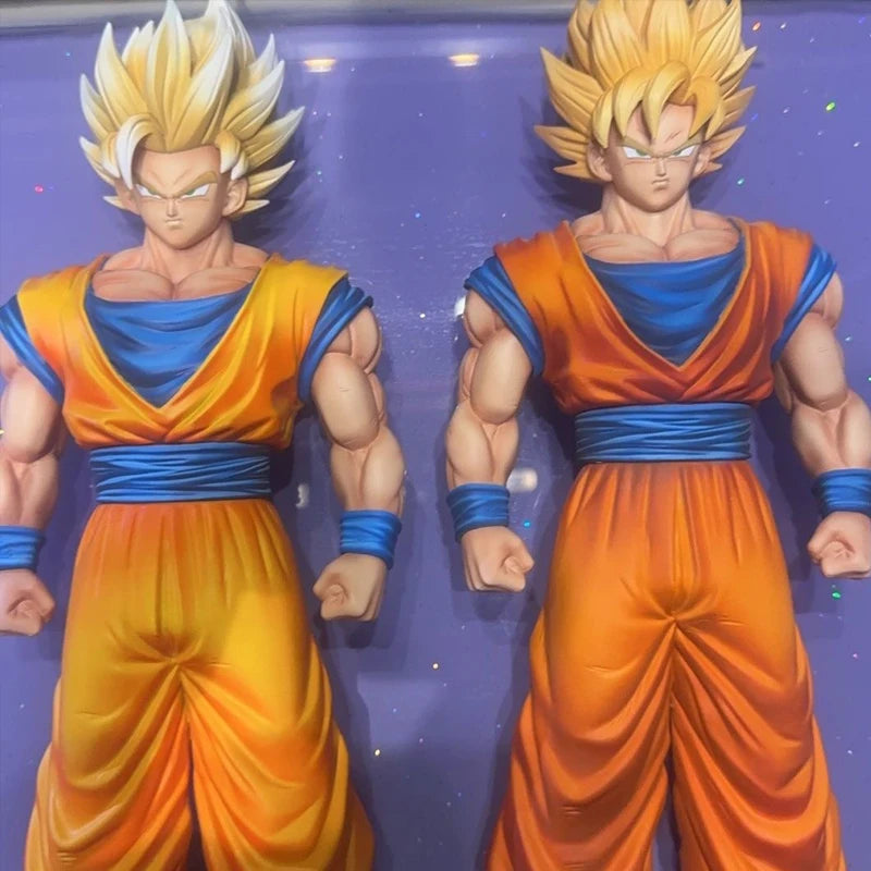 In Stock Hy Dragon Ball Son Goku Ssj1 Figure Super Saiyan Goku Action Figures Ssj2 32cm Pvc Statue Collection Model Toy Gift