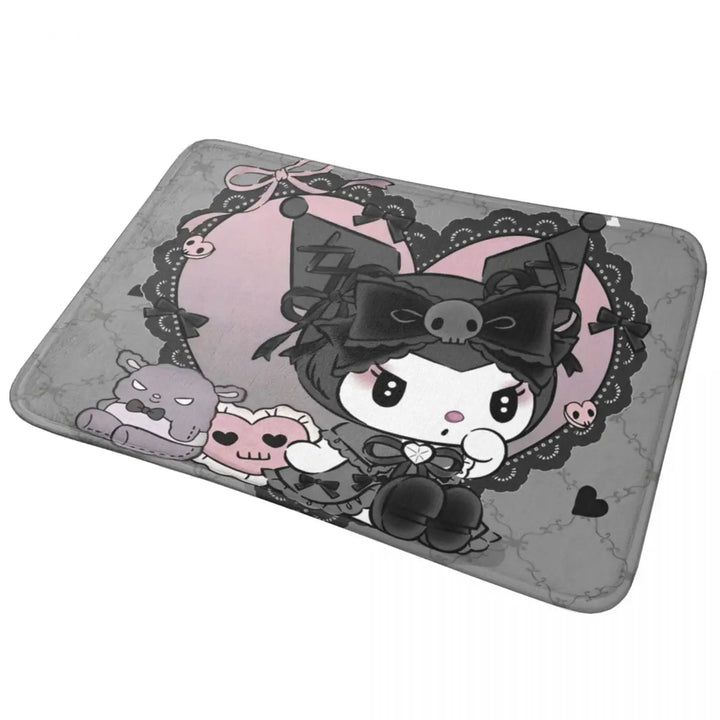 Funny Cute Kuromi Cartoon Bathroom Rugs Mat Super Soft Bath Rugs Mats Carpet Non-Slip for Shower Tub