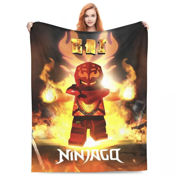 N-ninjagos Knitted Blankets Coral Fleece Plush Super Soft Throw Blankets for Bed Bed Rug