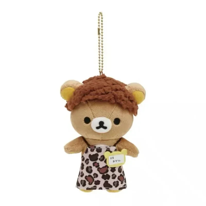 New Kawaii Rilakkuma Store Manager Limited Series Plush Doll Pendant 20th Anniversary Popular BearDoll Bag Pendant Keychain Gift