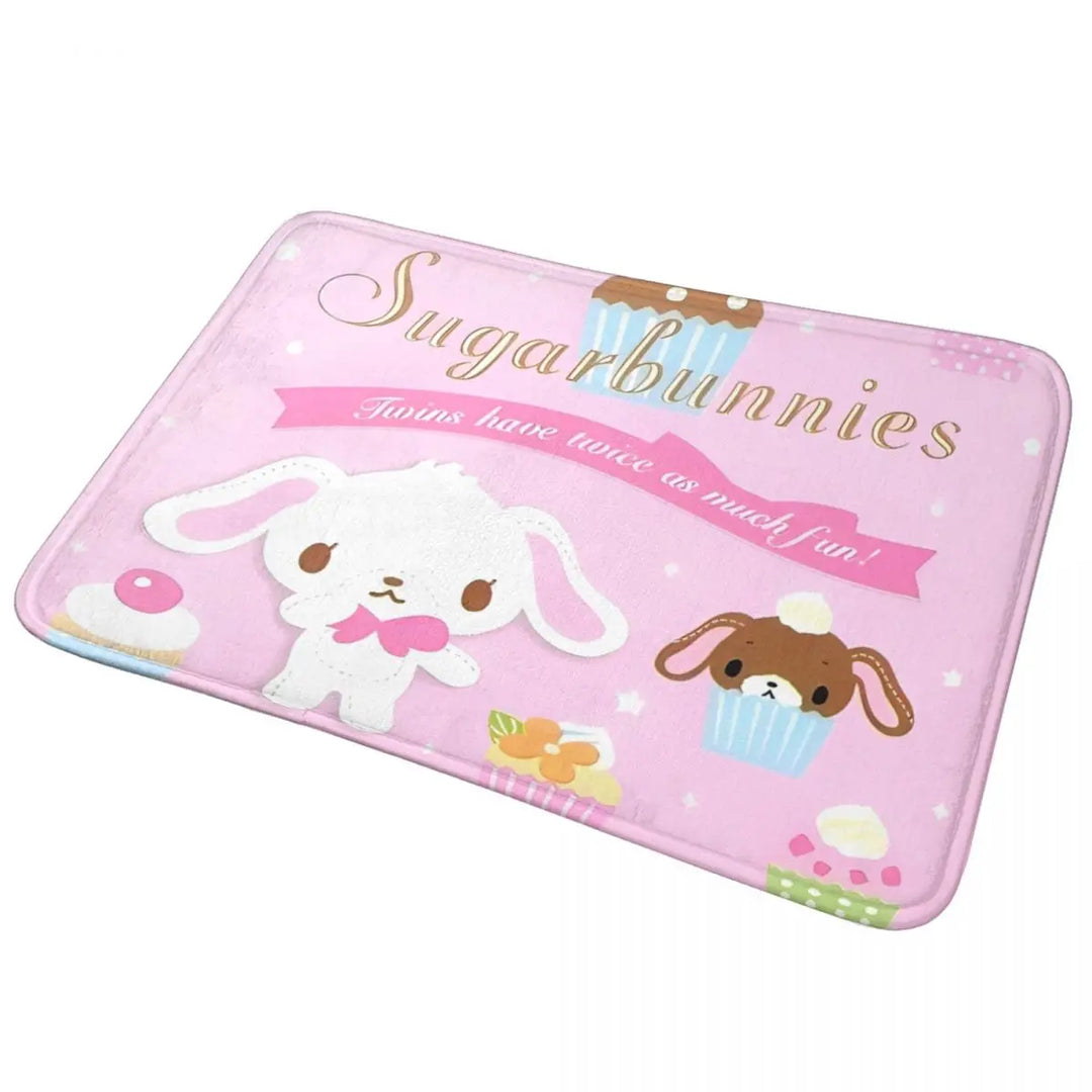 Cute Sugar Rabbit Sugarbunnies Memory Foam Bath Mat Rug Non-Slip Ultra Soft Bathroom Floor Rugs Carpet For Kitchen Shower Bath