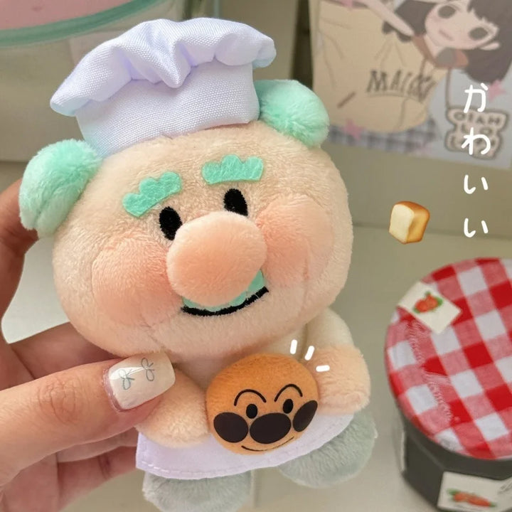 Anime Anpanman Plush Doll Pendant Cute Grandpa Jam Plush Stuffed Toy Backpack Pendant Cartoon Jam Ojisan Cute Decoration Pendant