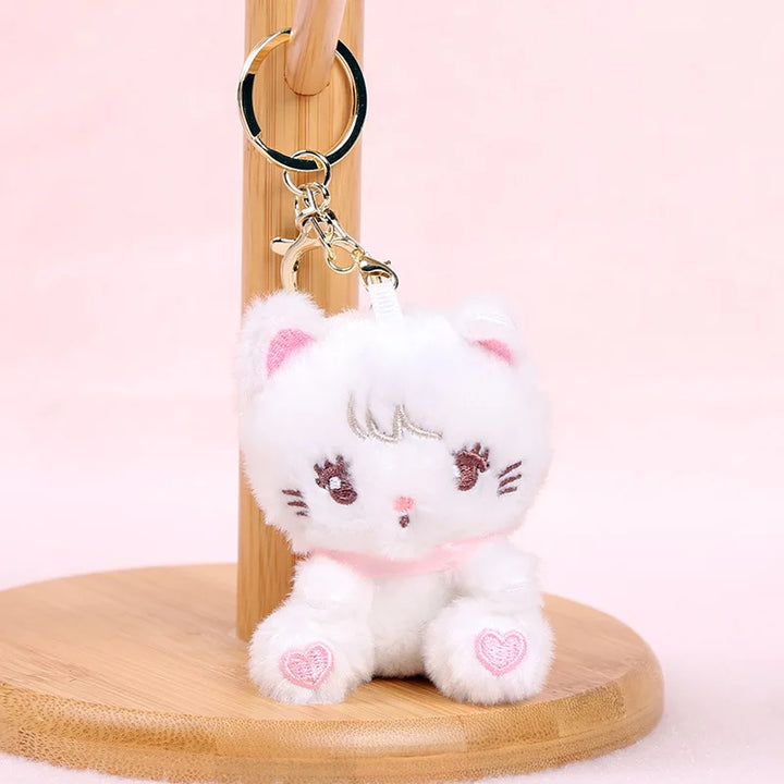 Cute Mikko Plush Pendant Keychain Cartoon Cat Soft Little Doll Backpack Pendant Decoration Children Toy Friends Christmas Gift