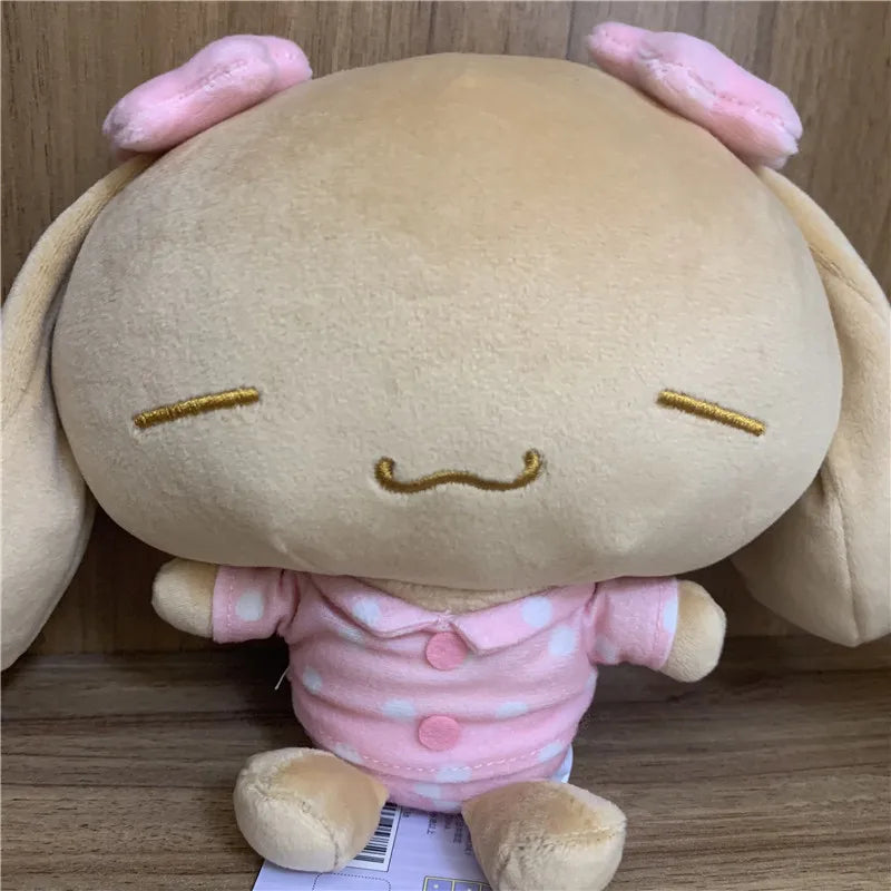 Pajamas Mocha Dog Plush Toys Kawaii Cute Bag Keychains Keyring Ball Chain Stuffed Animals Kids Toys for Girls Birthday Gift