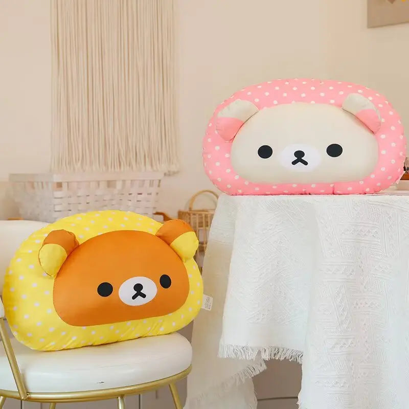 Cute Rilakkuma Soft Pillow Sofa Bedroom Cushion Pillow Household Cartoon Decoration Ornaments for Boys and Girls Christmas Gifts