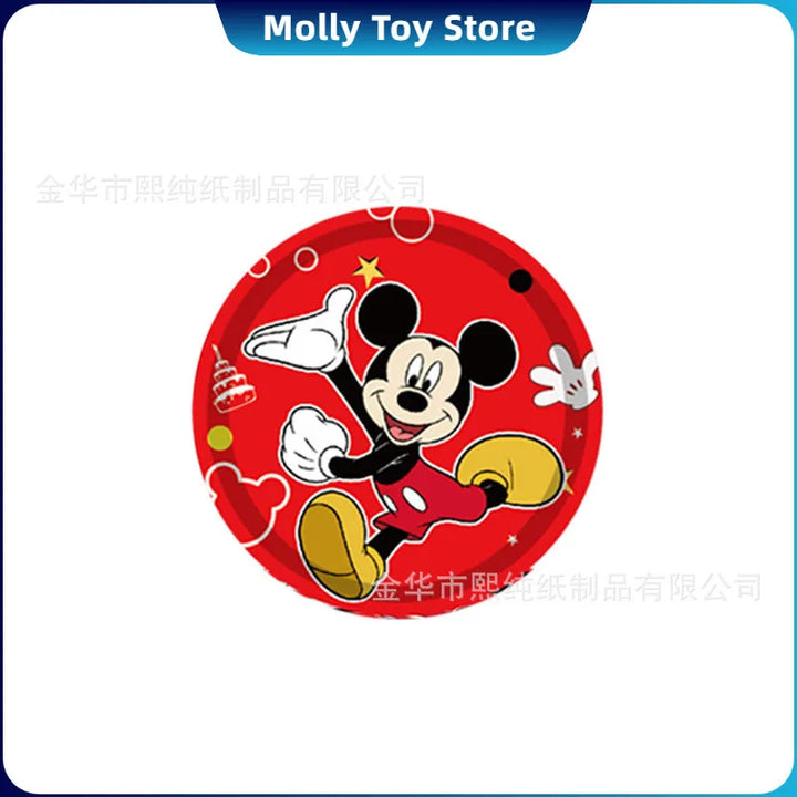Anime Mickey Mouse Themed Children'S Birthday Party One-Time Decor Disposable Paper Tray Tissue Tablecloth Set Program Decor