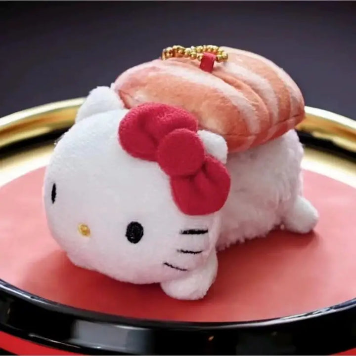 Kawaii Sanrio Hello Kitty Sushi Salmon Plush Toys Backpack Keychain Cartoon Anime Peripheral Doll Friends Birthday Creative Gift