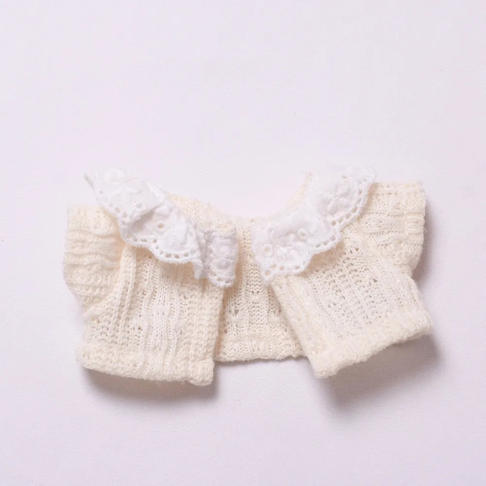 Labubu Doll Clothes Polka Dot Dress15/17cm Plush Doll'S Clothes Labubu I II Idol Dolls Sitting Party Accessories