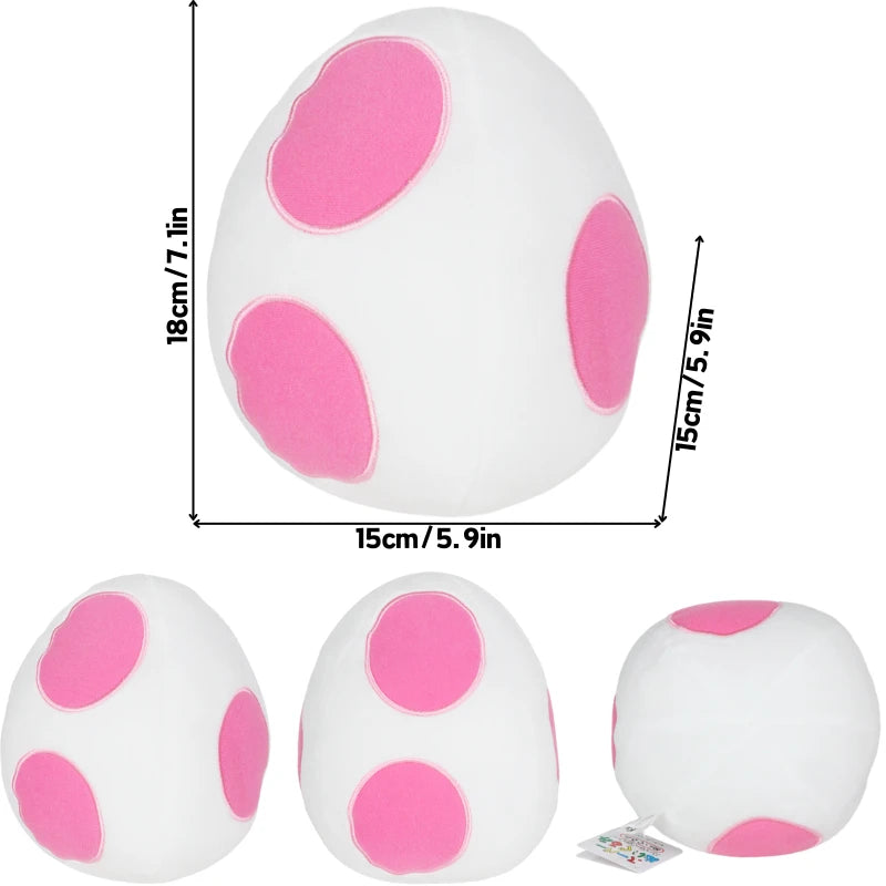 Kawaii Mario Green Blue Pink Black Yoshi Soft Plush Toys Cute Anime Eggs Stuffed Animals Peluche Dolls Festivals Birthday Gifts