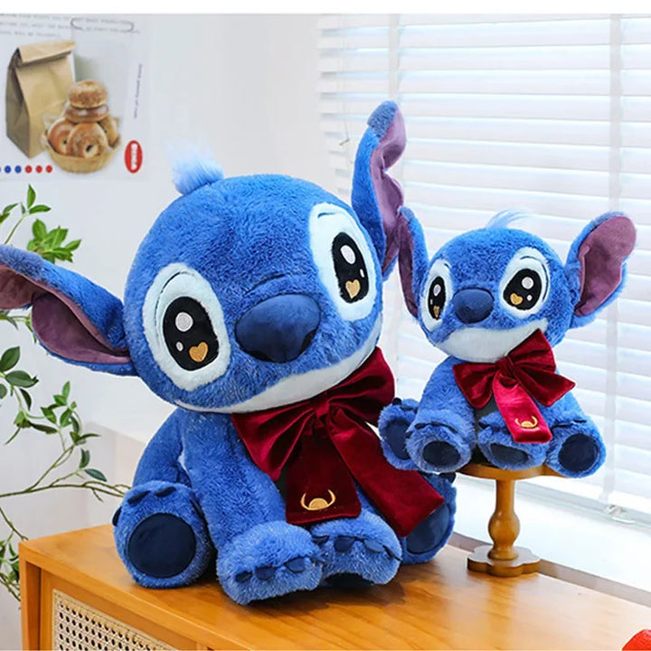 25/65CM Disney Lilo & Stitch Plush Doll Cartoon Toy Cute Anime Stuffed Kawaii Red Bow Stich Soft Plushie Kids Birthday Gifts