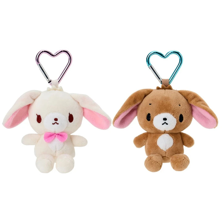 Sugarbunnies Plush Keychain Heart Clip Kurousa Shirousa Bunny Kawaii Cute Bag Keychains Mascot Charm Key Chain Ring Girls Toys