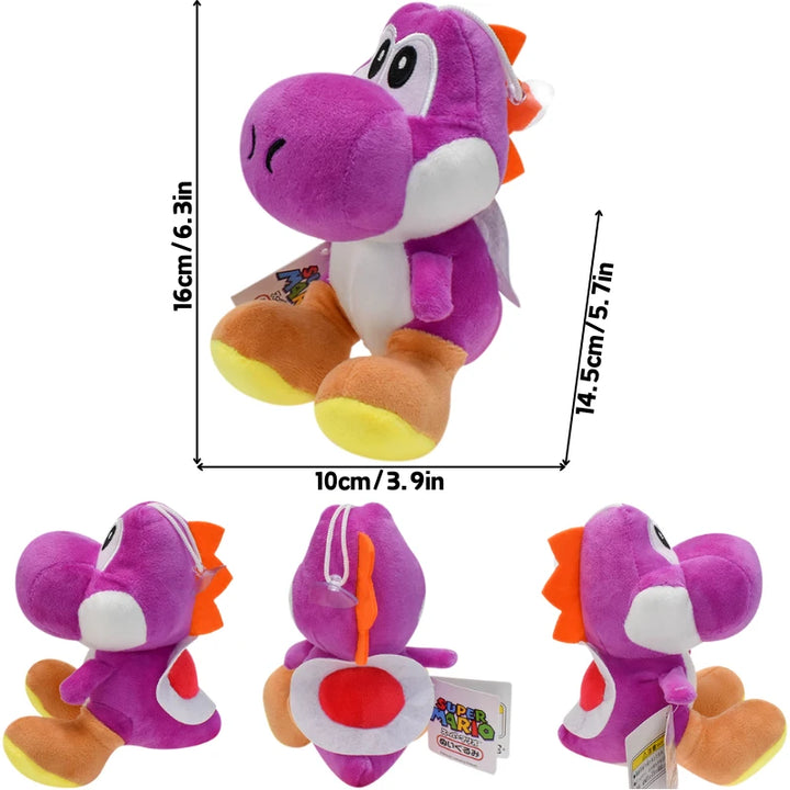 Kawaii Mario Green Blue Pink Black Yoshi Soft Plush Toys Cute Anime Eggs Stuffed Animals Peluche Dolls Festivals Birthday Gifts