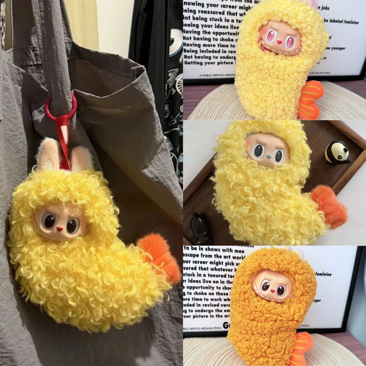 For Labubu Doll Clothes Fried Shrimp Onesie 17cm "Ebi Tempura Onna" Doll Outfit Generation 1 Standing Pose Vinyl Figure Clothes