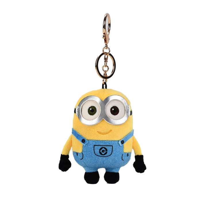 Kawaii Cartoon Minions Bob Kevin Plush Toys Keychain Anime Tim Stewart Backpack Pendant Cute Accessories Friends Birthday Gift