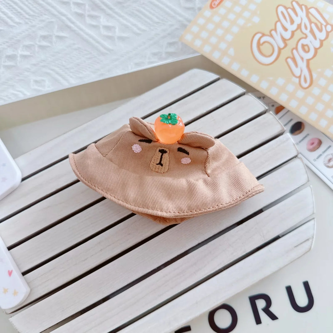 17cm Labubu 1-3 Gen Doll Outfits Cute White T-Shirt + Cargo Pants Set with Colorful Hat Universal Clothes for Labubu Dolls