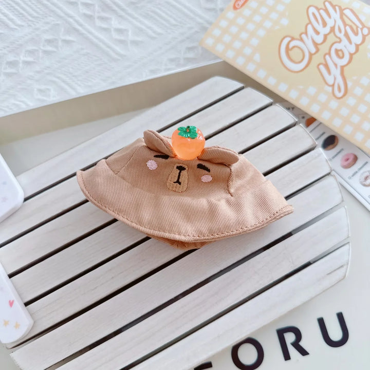 17cm Labubu 1-3 Gen Doll Outfits Cute White T-Shirt + Cargo Pants Set with Colorful Hat Universal Clothes for Labubu Dolls