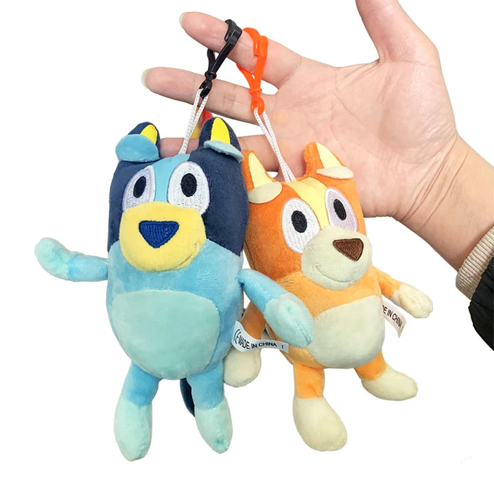 15CM Bluey Bingo Anime Plush Stuffed Dolls Pendant Backpack Decorations Children's Toy Doll Christmas Birthday Gift