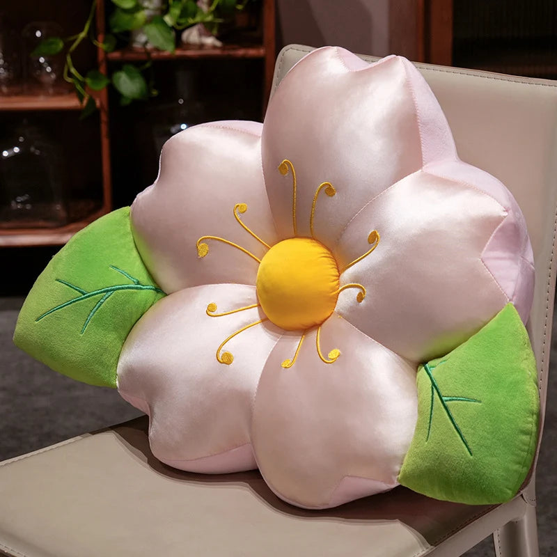 Cozy Flower Sofa Cushion Pink Sakura Shaped Floor Mat Office Home Decorative Comfortable Sakura Pillow Relocation Gifts Friends