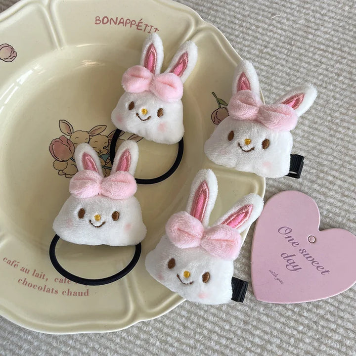 Kawaii Sanrio Wishes Me Mell Sweet Hairpin Hairbands Plush Doll Lovely Hair Accessories for Girls and Children's Birthday Gifts