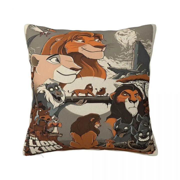 The Lion King Simba Mufasa Dad Pillowcase Polyester Cushion Cover Decorative Pillow Case Cover Home Square 45X45cm